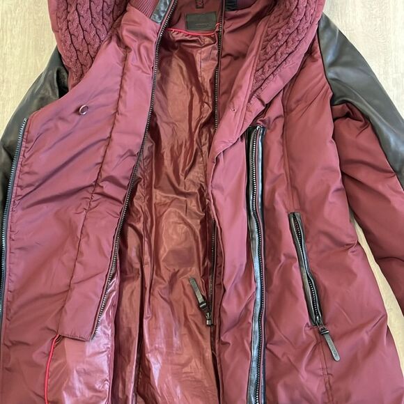 Rudsak Atelier Noir Winter Down Jacket Coat Leather *READ* - Women’s Large - Picture 8 of 16